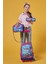 Kids Pembe Mor Kaplumbağa Desenli Üç Bölmeli Çekçekli 3'lü Çanta Seti SET0123956 2