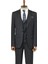 Tek Düğmeli Sivri Yaka Yelekli Siyah Erkek Takım Elbise 3