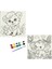 Anaokulu İlkokul Etkinliği 2'li Tuval Boyama Seti 20 x 20 cm Uv Baskı + 6 Akrilik Boya + 1 Fırça Model 42 1