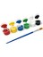 Anaokulu İlkokul Etkinliği 2'li Tuval Boyama Seti 20 x 20 cm Uv Baskı + 6 Akrilik Boya + 1 Fırça Model 42 2