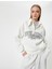 Kolej Sweatshirt Baskılı Yarım Fermuarlı Relax Fit Işlemeli Ribanalı 1