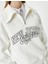 Kolej Sweatshirt Baskılı Yarım Fermuarlı Relax Fit Işlemeli Ribanalı 5