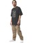 Unisex 100 % Pamuk Oversize Bisiklet Yaka Baskılı T-Shirt 4