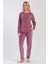 Kadın Kadife Uzun Kol Pijama Takım , 403080 1