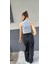 Kadın Halter Yaka Fitilli Crop Bluz 3