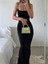Kadın Kolsuz Askılı Bodycon Uzun Viskon Elbise 3