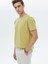 Limon Küfü Düz Bisiklet Yaka Pamuk Karışımlı T-Shirt 3