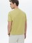 Limon Küfü Düz Bisiklet Yaka Pamuk Karışımlı T-Shirt 5