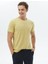 Limon Küfü Jakarlı Bisiklet Yaka Pamuk Karışımlı T-Shirt 1