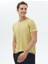 Limon Küfü Jakarlı Bisiklet Yaka Pamuk Karışımlı T-Shirt 5