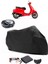 Vespa Sprint 125 Arka Çanta Uyumlu Siyah Motosiklet Branda Su Geçirmez Dayanıklı Kumaş 1