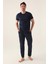2996 Comfortable Lacivert Erkek Pijama Takımı 1