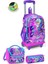 Kids Grafiti Desenli Üç Bölmeli Çekçekli 3'lü Çanta Seti SET0123960 1
