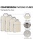 Compression Packing Cubes, 7'lı Set Bavul Düzenleyici, Seyahat Ihtiyaçları Için, Genişletilebilir Seyahat Düzenleyici Seti, Sırt Çantası Için Hafif Paket Çantaları, Bej (Yurt Dışından) 4