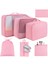 Çanta Düzenleyici 7 Set, Packing Cubes Bagaj Saklama Küpü Düzenleyici, Ayakkabı Torbası ve Tuvalet Çantası Ile, Pink, Viele Größen (Yurt Dışından) 1