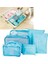 6 Adet/takım Seyahat Saklama Çantası, Naylon Kumaş Bagaj Organizatör Fermuarlı Net Kumaş 3 Boyutta Ambalaj Poşetleri Net Çantalar Hafif Dayanıklı Giysi(Mavi) (Yurt Dışından) 5