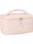 Seyahat Makyaj Çantası, Taşınabilir Makyaj Çantası, Saklama Makyaj Çantası, Pu Açık Kapaklı Kek Şekli Makyaj Çantası, Kozmetik Saklama Çantası Yumuşak Renkli Taşınabilir(Roseate) (Yurt Dışından) 1