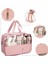 Kozmetik Çantası, Şeffaf, 3 Adet, Su Geçirmez, Kişisel Bakım Çantası, Taşıma Saplı, Kozmetik ve Banyo Malzemeleri Için Düzenleyici, Pembe., Kozmetik Çantası (Yurt Dışından) 4