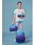 Kids Turkuaz Mor Renk Geçişli Üç Bölmeli Çekçekli 3'lü Çanta Seti SET0123963 2
