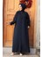 Neva Style Fermuarlı Lacivert Tesettür Abaya 60971L 1