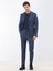 Indigo Düz Modern Fit Takım Elbise 2
