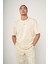 Krem Erkek Oversized T-Shirt 1