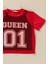 3'lü Queen Baskılı Tshirt Atlet Tayt Siyah Takım 5