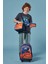 Kids Turuncu Lacivert Basketbol Desenli Üç Bölmeli Çekçekli 3'lü Çanta Seti SET0123966 2