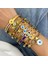 D269646B Flashbuy Türk Nazar Paslanmaz Çelik Bildirimi Bilezik Kadınlar Için Trendy Moda Kadın Etty Kakma Kabuk Takı (Yurt Dışından) 5