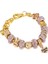 16CM Tarzı IMG-3572 Altın Kristal Aşk Kalp Charm Bilezik ve Bilezikler Altın Renk Kadınlar Için Güzel Bilezikler Takı Pulseira Feminina (Yurt Dışından) 1