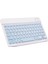 Alcatel Smart Tab 7 7" Uyumlu Kablosuz Bluetooth Şarj Edilebilir Mini Q Klavye - Mavi 1