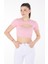 Düz Bisiklet Yaka Kadın Pembe Crop - 25852 2