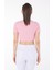 Düz Bisiklet Yaka Kadın Pembe Crop - 25852 5