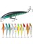 Tekno Trust Çok Renkli 10 Adet 10CM 9gr Minnow Sahte Olta Yem Seti Rapala 1m Derinlik 10 Farklı Renk Karbon Çel 1