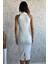 Krem Halter Yaka Dalgıç Abiye Elbise P-00011710 4