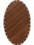 Ala Depo Rattan Örgü Plakası Rattan Tabanı 25X15 cm Elips Oval 3mm Çift Yüz Boyalı Ceviz 1