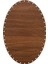 Rattan Örgü Plakası Rattan Tabanı 30X20 cm Elips Oval 3mm Çift Yüz Boyalı Ceviz 1