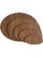 Rattan Örgü Plakası Rattan Tabanı 30X20 cm Elips Oval 3mm Çift Yüz Boyalı Ceviz 3