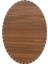 Ala Depo Rattan Örgü Plakası Rattan Tabanı 35X25 cm Elips Oval 3mm Çift Yüz Boyalı Ceviz 1