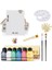 Lüks Akrilik Boya Seti 6X75 ml Artdeco Lu Set Ipek Fırçalı + 35X50 Tuval Sanatsal Set Canlı Renkler 1