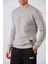Erkek Nakışlı Slim Fit Bisiklet Yaka Sweatshirt 3 Iplilk Şardonlu Kumaş 2