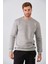 Erkek Nakışlı Slim Fit Bisiklet Yaka Sweatshirt 3 Iplilk Şardonlu Kumaş 3