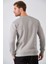 Erkek Nakışlı Slim Fit Bisiklet Yaka Sweatshirt 3 Iplilk Şardonlu Kumaş 4