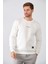 Erkek Nakışlı Slim Fit Bisiklet Yaka Sweatshirt 3 Iplilk Şardonlu Kumaş 1