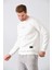 Erkek Nakışlı Slim Fit Bisiklet Yaka Sweatshirt 3 Iplilk Şardonlu Kumaş 5