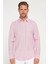 Erkek Slim Fit Dar Kesim Uzun Kollu %100 Pamuk Keten Doku Düğmeli Yaka Gömlek 2