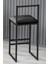 Nordic Bar Ada Mutfak Sandalyesi 65 cm Siyah 2