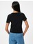 Drapeli V Yaka T-Shirt Kısa Kollu 4