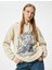 Oversize Kapüşonlu Sweatshirt Slogan Baskılı Uzun Kollu 1