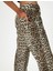 Leopar Desenli Kot Pantolon Standart Bel Düz Paça - Bianca Jeans 5